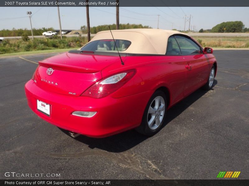 Absolutely Red / Ivory 2007 Toyota Solara SLE V6 Convertible