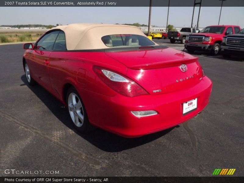 Absolutely Red / Ivory 2007 Toyota Solara SLE V6 Convertible