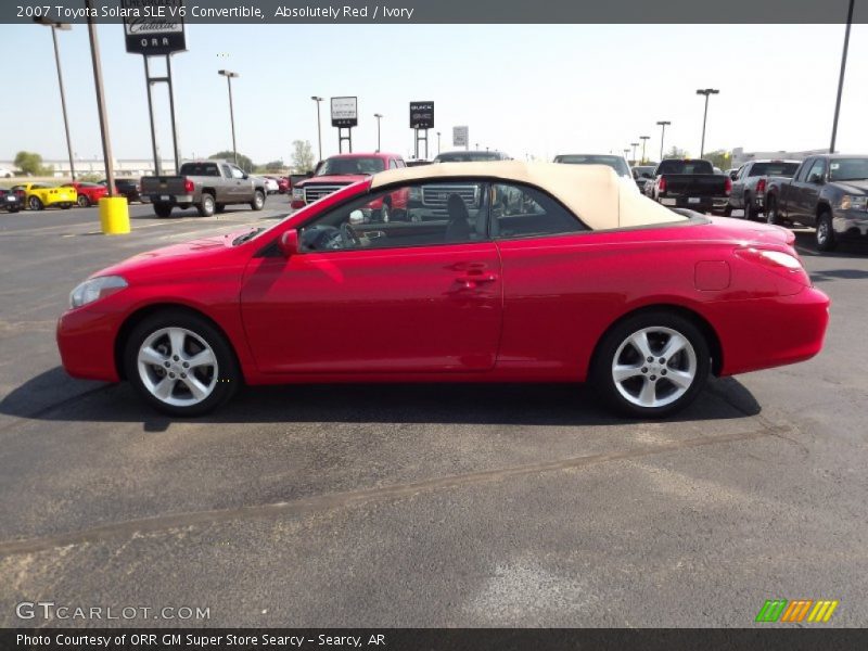 Absolutely Red / Ivory 2007 Toyota Solara SLE V6 Convertible