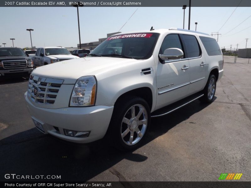 White Diamond / Cocoa/Light Cashmere 2007 Cadillac Escalade ESV AWD