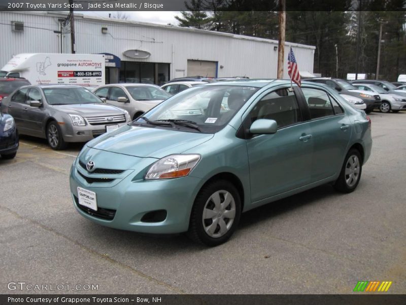 Jade Sea Metallic / Bisque 2007 Toyota Yaris Sedan