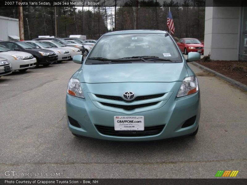 Jade Sea Metallic / Bisque 2007 Toyota Yaris Sedan