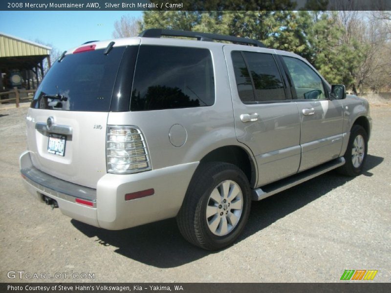 Silver Birch Metallic / Camel 2008 Mercury Mountaineer AWD