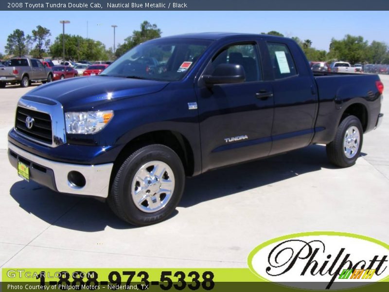 Nautical Blue Metallic / Black 2008 Toyota Tundra Double Cab
