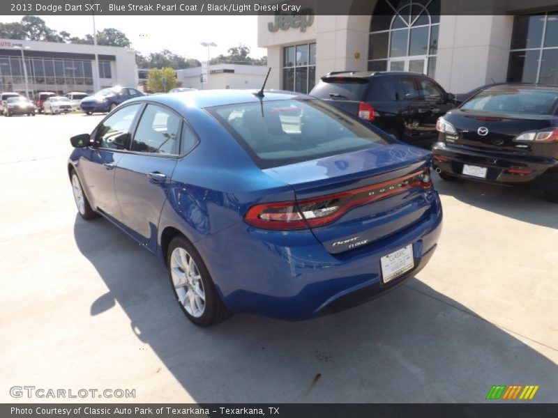 Blue Streak Pearl Coat / Black/Light Diesel Gray 2013 Dodge Dart SXT