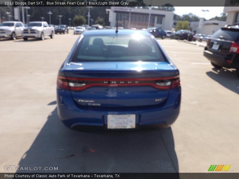 Blue Streak Pearl Coat / Black/Light Diesel Gray 2013 Dodge Dart SXT