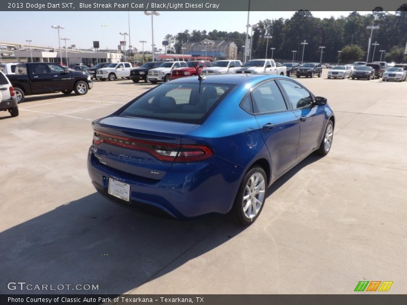 Blue Streak Pearl Coat / Black/Light Diesel Gray 2013 Dodge Dart SXT