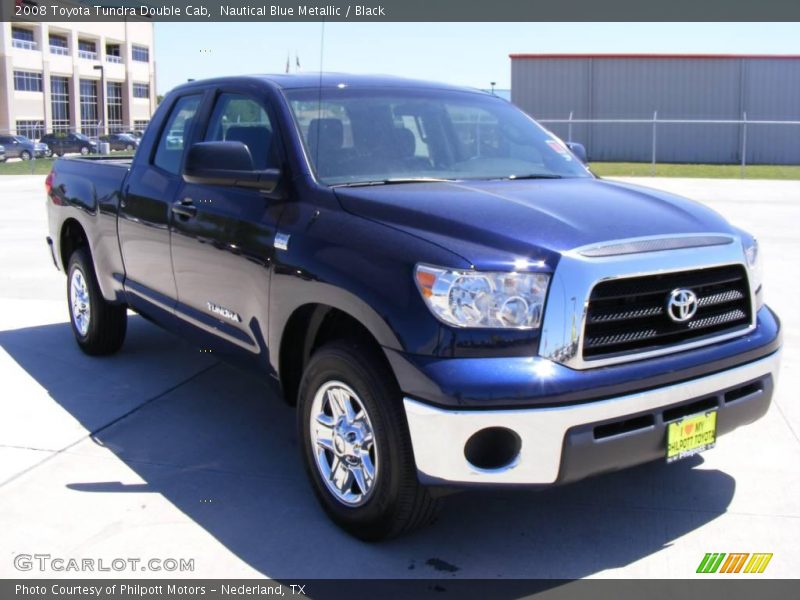 Nautical Blue Metallic / Black 2008 Toyota Tundra Double Cab