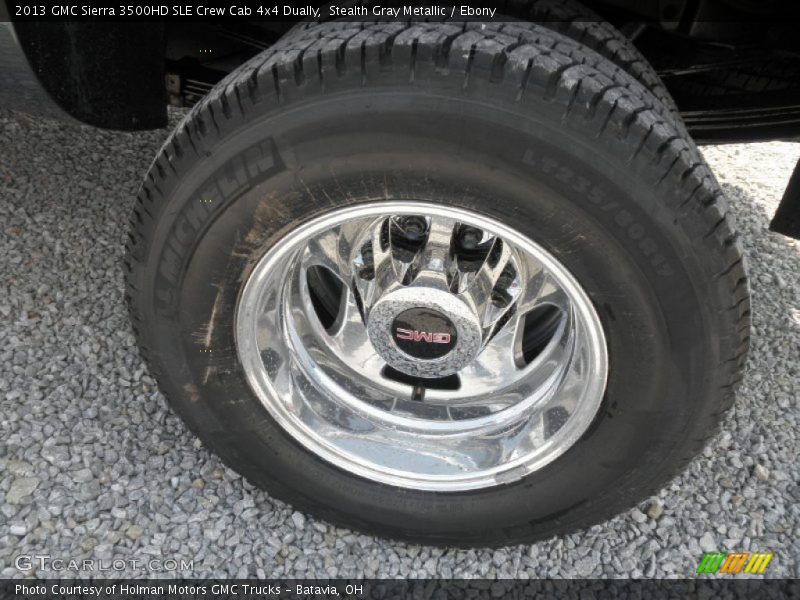 Stealth Gray Metallic / Ebony 2013 GMC Sierra 3500HD SLE Crew Cab 4x4 Dually