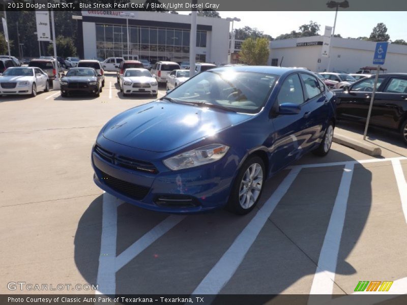 Blue Streak Pearl Coat / Black/Light Diesel Gray 2013 Dodge Dart SXT