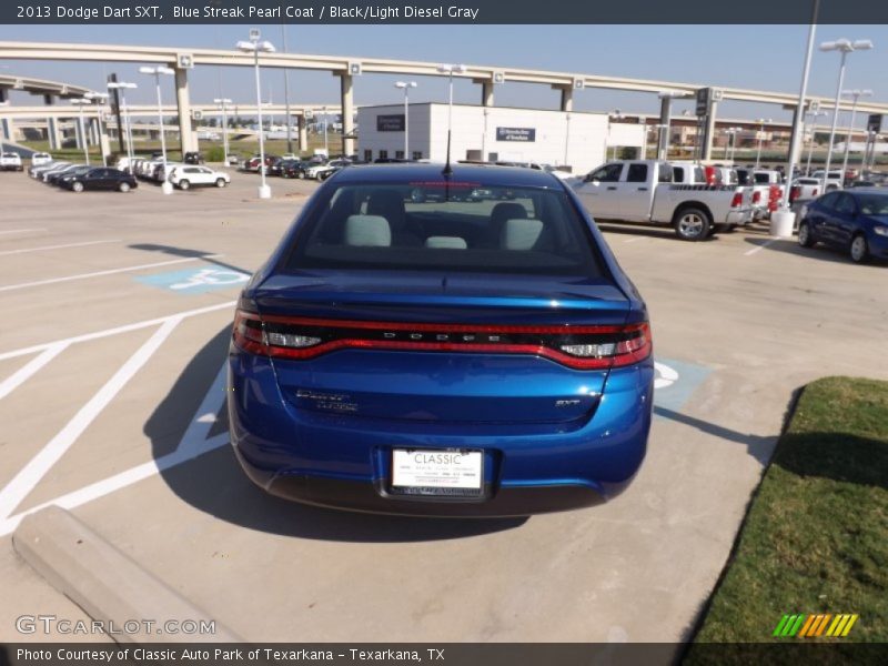 Blue Streak Pearl Coat / Black/Light Diesel Gray 2013 Dodge Dart SXT