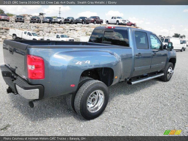 Stealth Gray Metallic / Ebony 2013 GMC Sierra 3500HD SLE Crew Cab 4x4 Dually