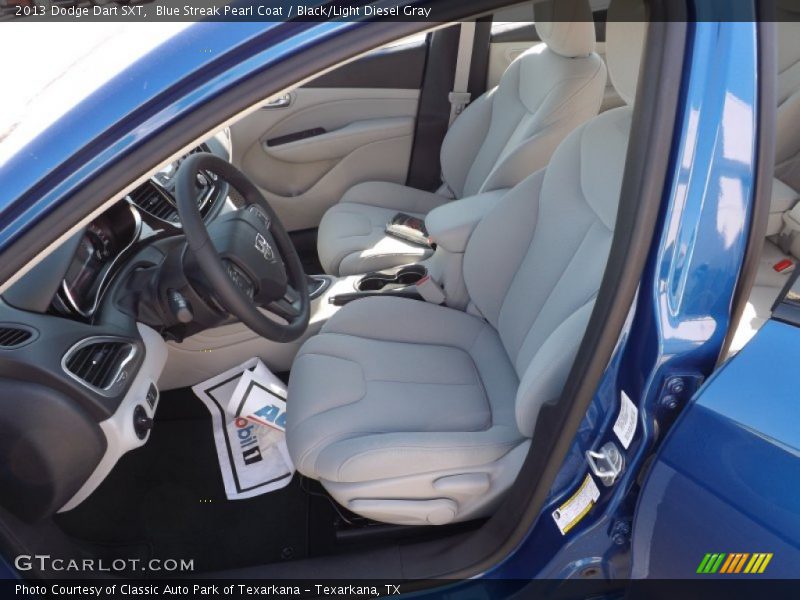 Blue Streak Pearl Coat / Black/Light Diesel Gray 2013 Dodge Dart SXT