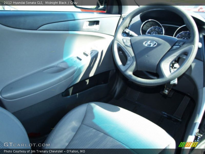 Midnight Black / Gray 2012 Hyundai Sonata GLS