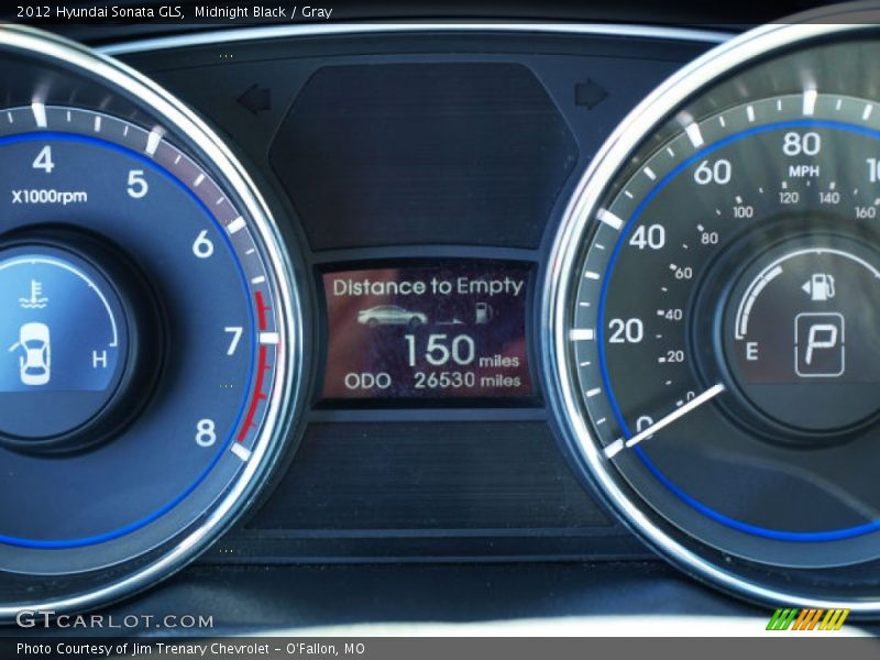 Midnight Black / Gray 2012 Hyundai Sonata GLS