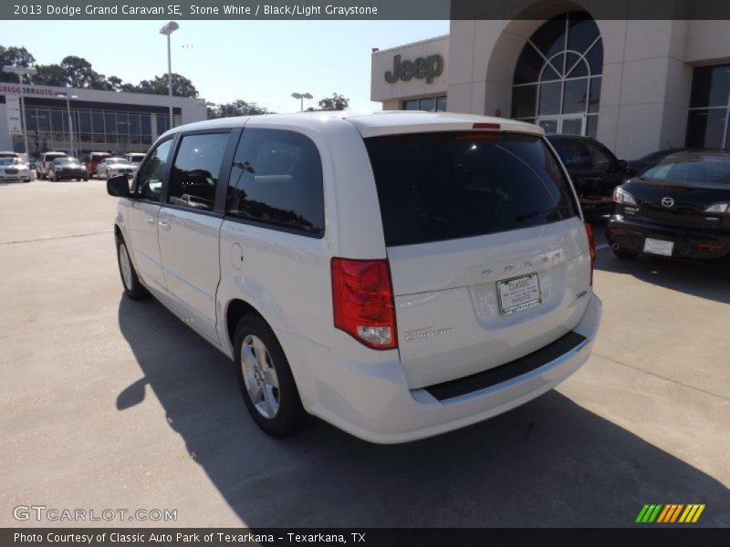 Stone White / Black/Light Graystone 2013 Dodge Grand Caravan SE