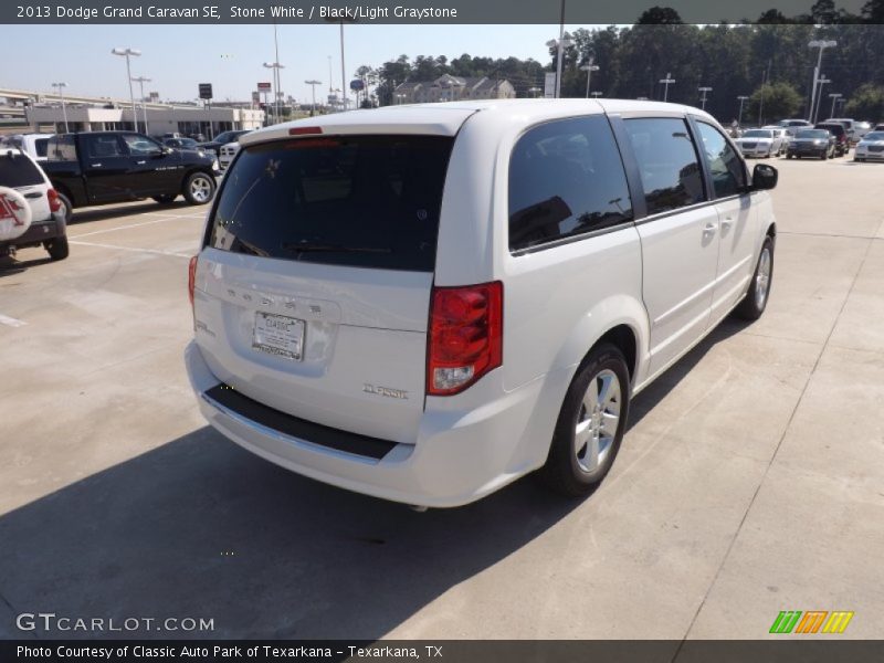 Stone White / Black/Light Graystone 2013 Dodge Grand Caravan SE