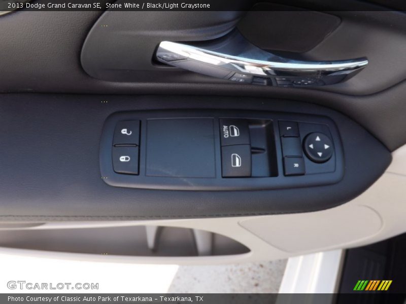 Stone White / Black/Light Graystone 2013 Dodge Grand Caravan SE