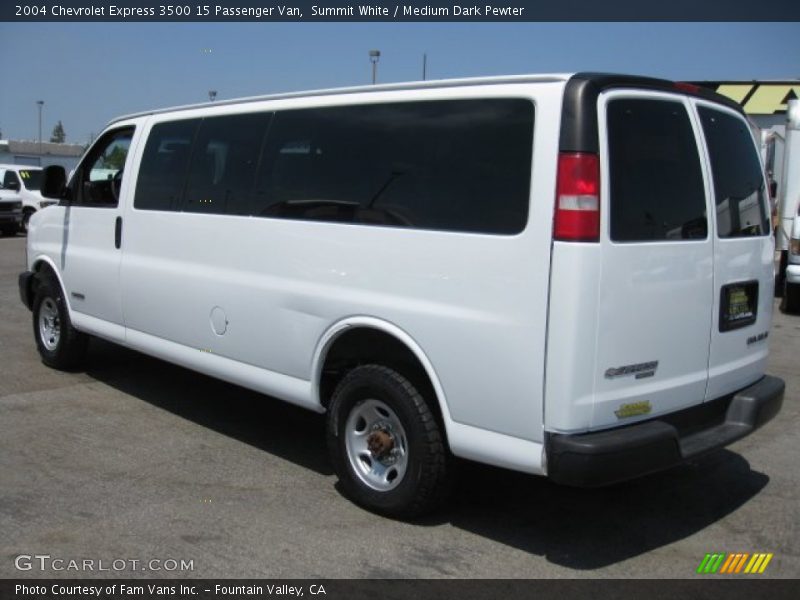 Summit White / Medium Dark Pewter 2004 Chevrolet Express 3500 15 Passenger Van