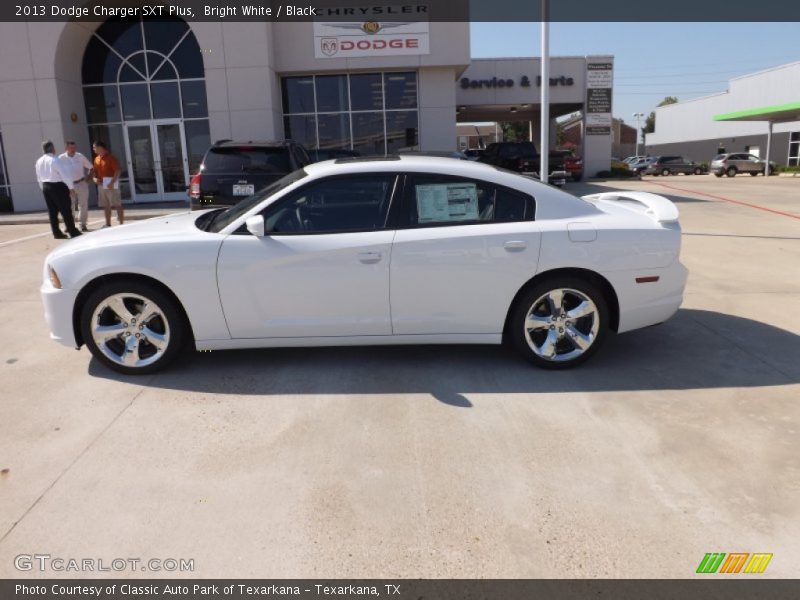 Bright White / Black 2013 Dodge Charger SXT Plus