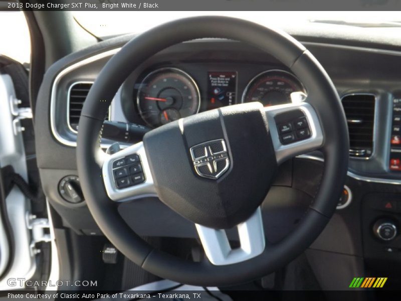 Bright White / Black 2013 Dodge Charger SXT Plus