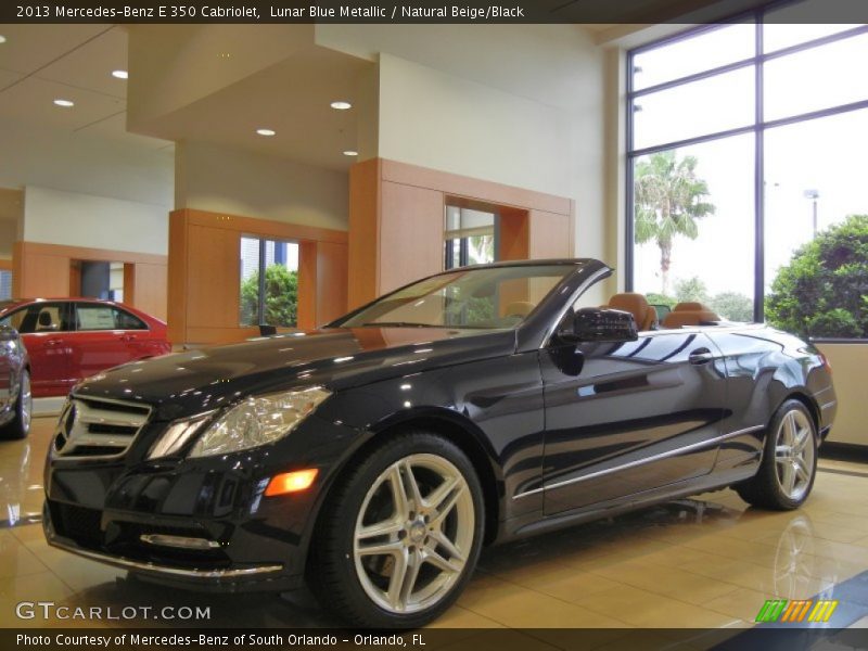 Lunar Blue Metallic / Natural Beige/Black 2013 Mercedes-Benz E 350 Cabriolet