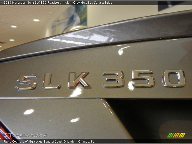 Indium Grey Metallic / Sahara Beige 2013 Mercedes-Benz SLK 350 Roadster