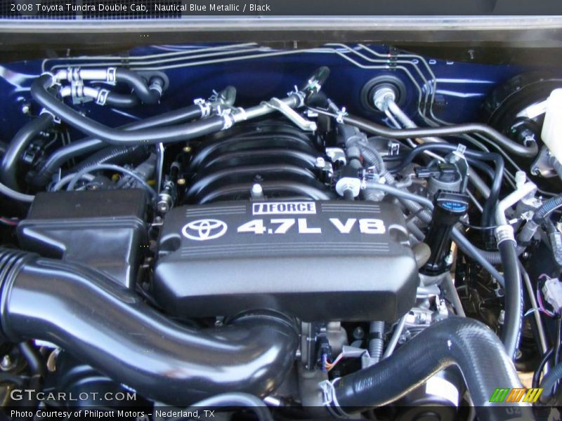 Nautical Blue Metallic / Black 2008 Toyota Tundra Double Cab