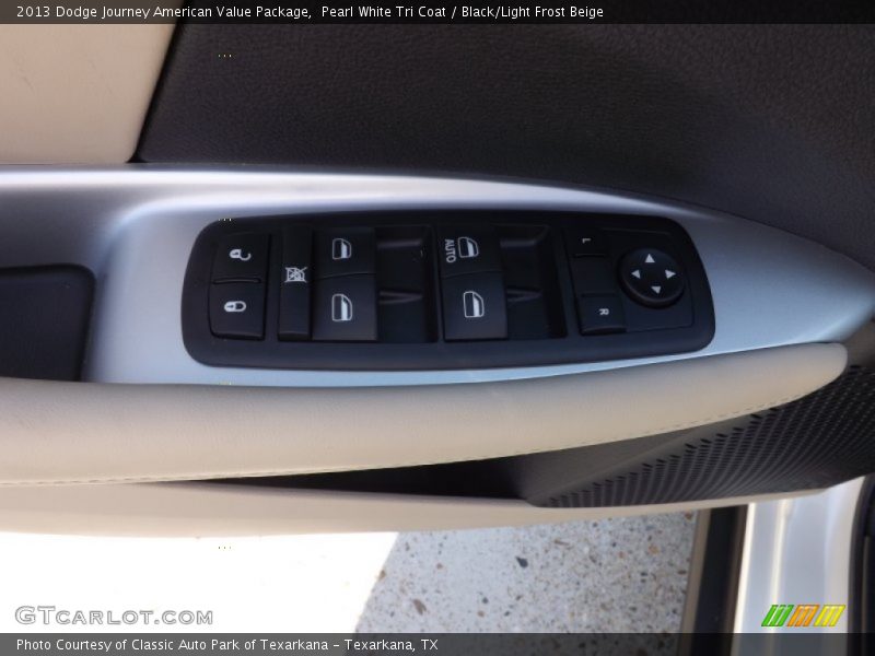 Pearl White Tri Coat / Black/Light Frost Beige 2013 Dodge Journey American Value Package