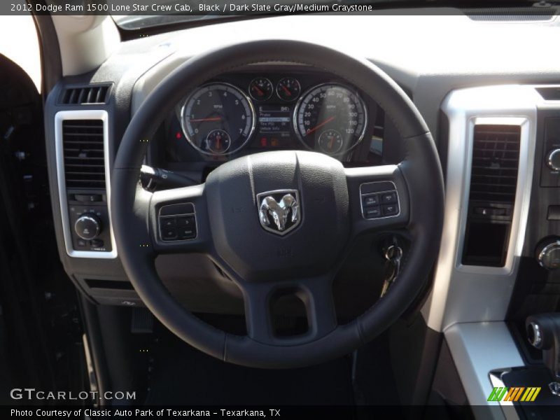 Black / Dark Slate Gray/Medium Graystone 2012 Dodge Ram 1500 Lone Star Crew Cab