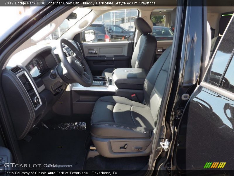Black / Dark Slate Gray/Medium Graystone 2012 Dodge Ram 1500 Lone Star Crew Cab