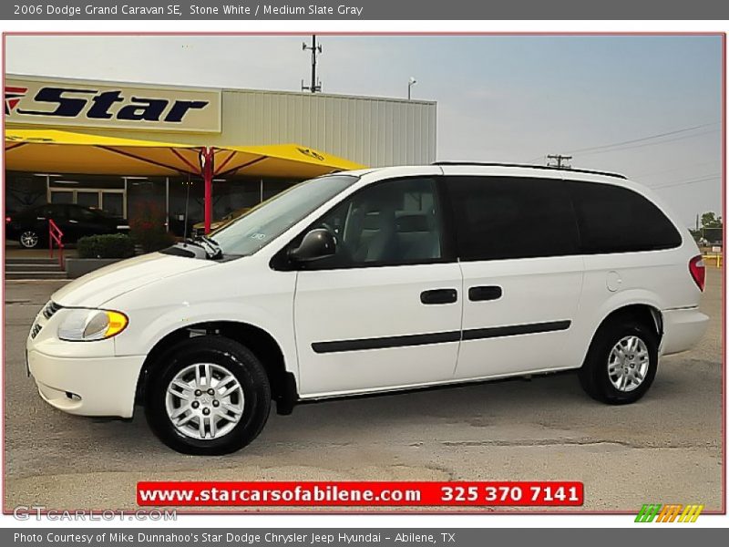 Stone White / Medium Slate Gray 2006 Dodge Grand Caravan SE