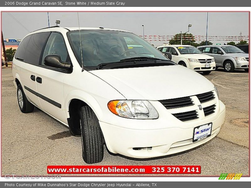 Stone White / Medium Slate Gray 2006 Dodge Grand Caravan SE