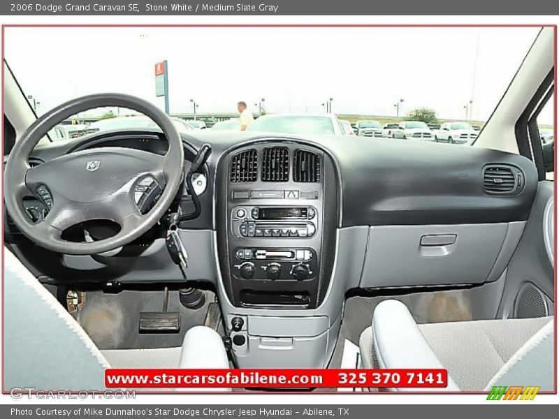 Stone White / Medium Slate Gray 2006 Dodge Grand Caravan SE