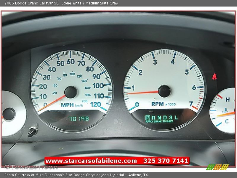 Stone White / Medium Slate Gray 2006 Dodge Grand Caravan SE
