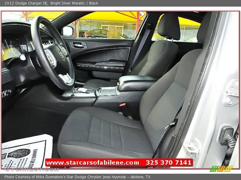 Bright Silver Metallic / Black 2012 Dodge Charger SE