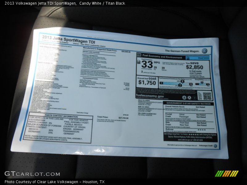 Candy White / Titan Black 2013 Volkswagen Jetta TDI SportWagen