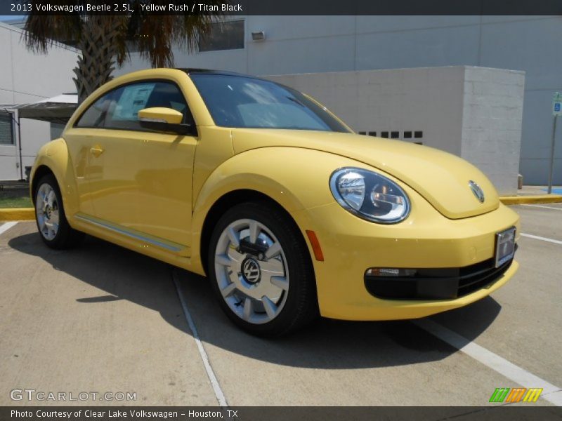 Yellow Rush / Titan Black 2013 Volkswagen Beetle 2.5L