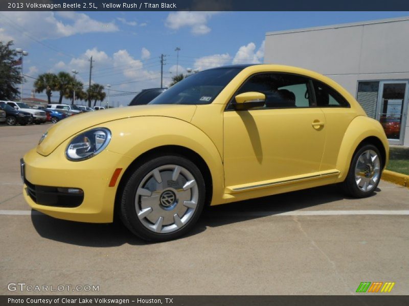 Yellow Rush / Titan Black 2013 Volkswagen Beetle 2.5L