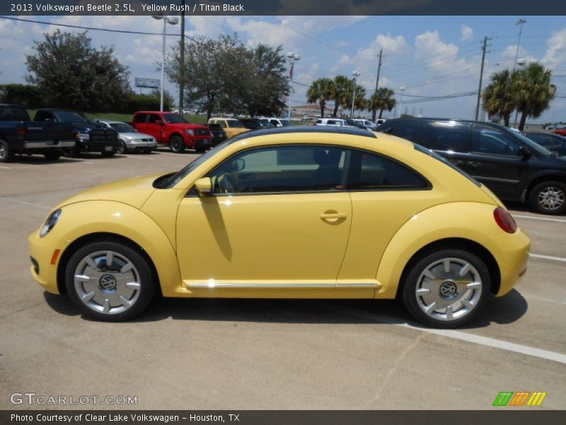 Yellow Rush / Titan Black 2013 Volkswagen Beetle 2.5L