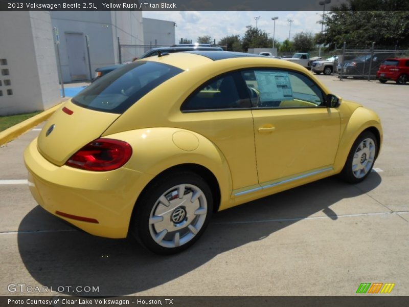 Yellow Rush / Titan Black 2013 Volkswagen Beetle 2.5L