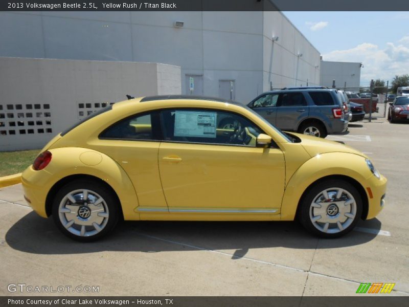 Yellow Rush / Titan Black 2013 Volkswagen Beetle 2.5L