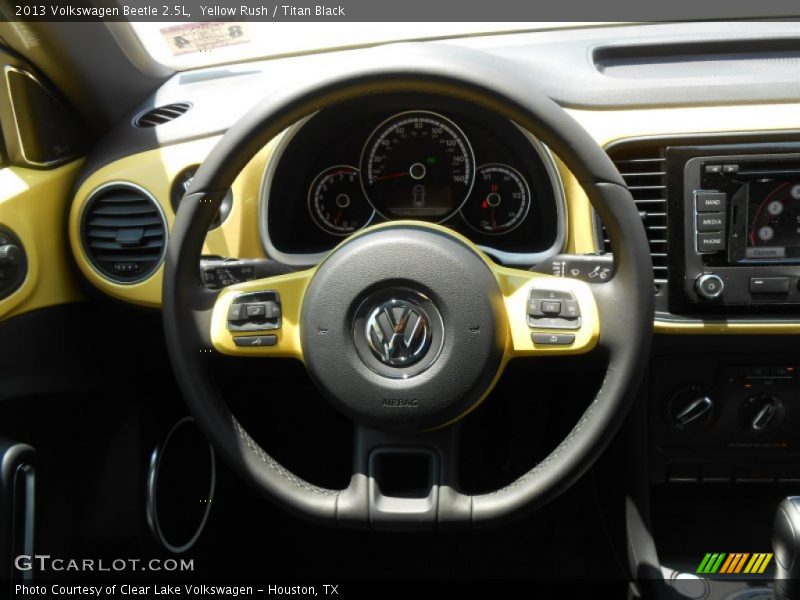 Yellow Rush / Titan Black 2013 Volkswagen Beetle 2.5L