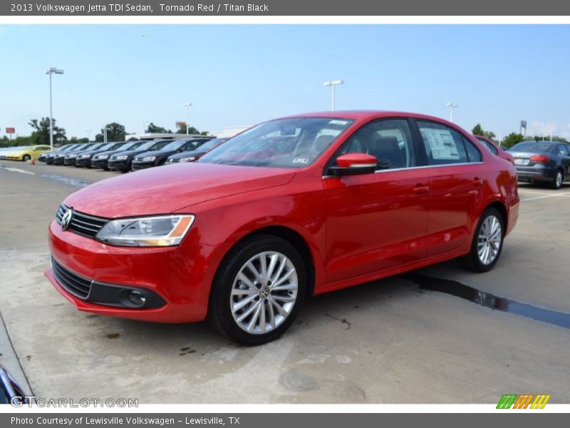 Tornado Red / Titan Black 2013 Volkswagen Jetta TDI Sedan