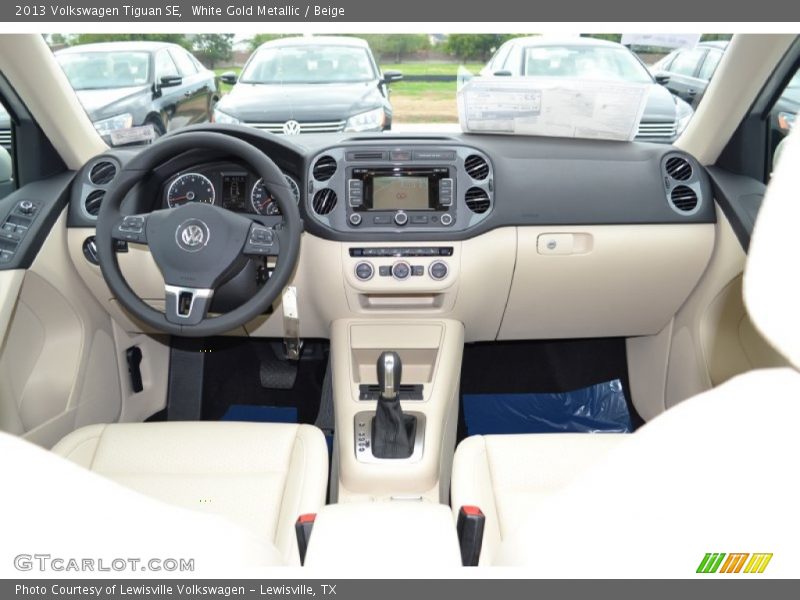 White Gold Metallic / Beige 2013 Volkswagen Tiguan SE