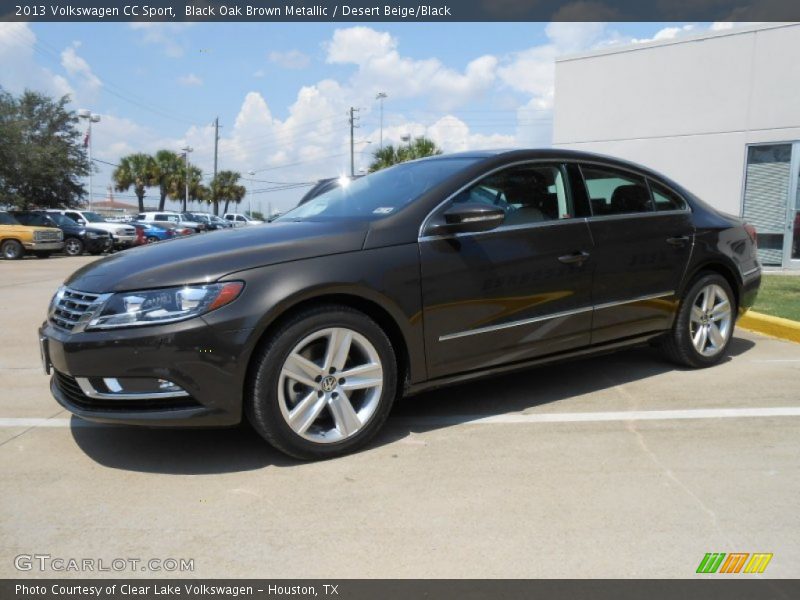 Black Oak Brown Metallic / Desert Beige/Black 2013 Volkswagen CC Sport