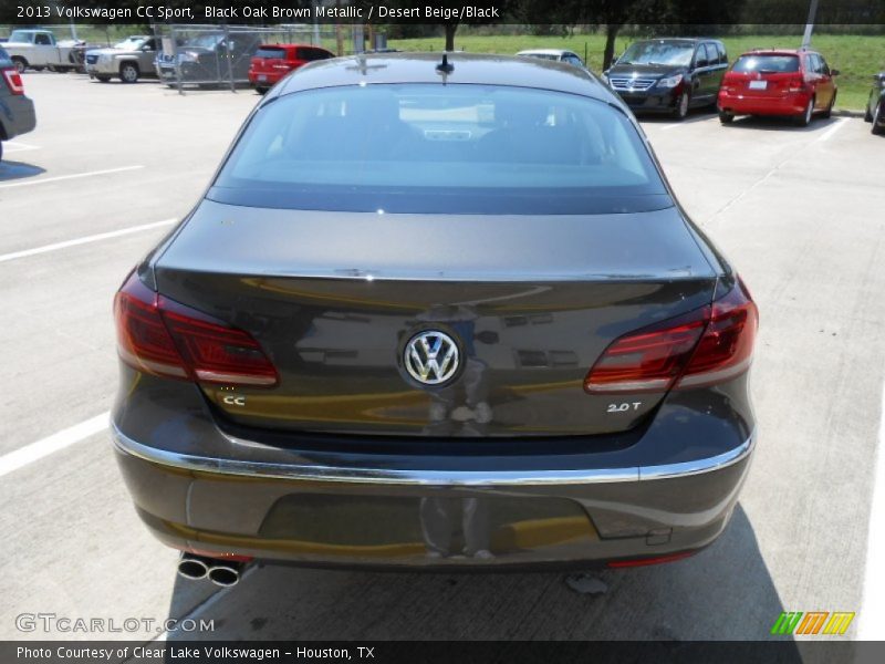 Black Oak Brown Metallic / Desert Beige/Black 2013 Volkswagen CC Sport