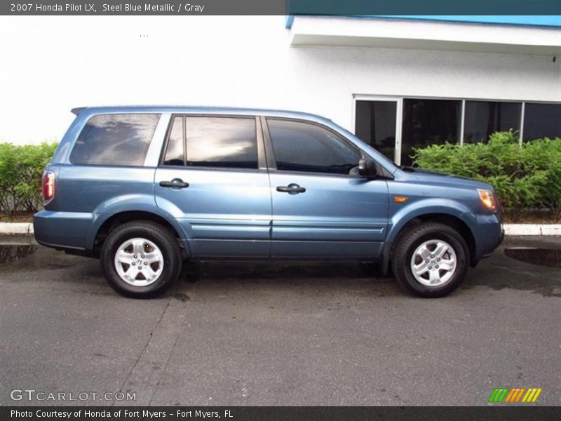 Steel Blue Metallic / Gray 2007 Honda Pilot LX