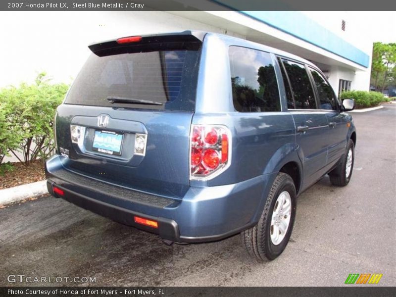 Steel Blue Metallic / Gray 2007 Honda Pilot LX