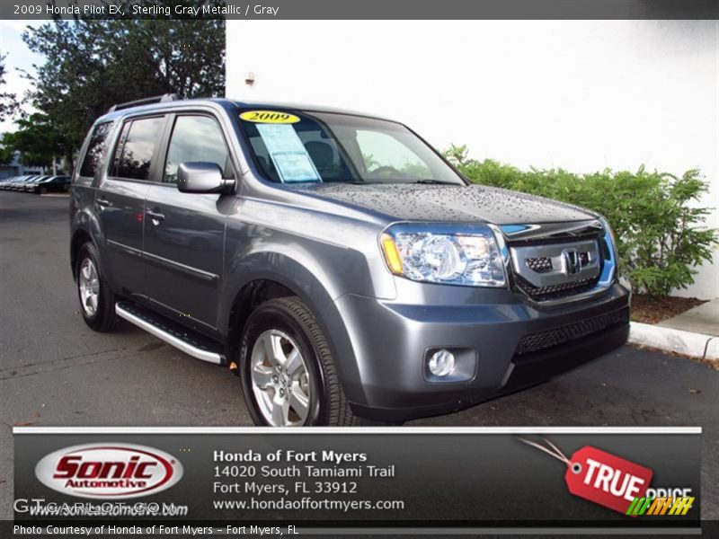 Sterling Gray Metallic / Gray 2009 Honda Pilot EX